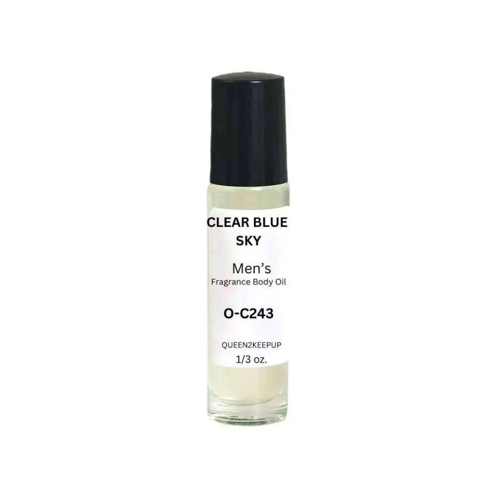 Clear Blue Sky (Men) Body Oil 10 ml Scent All Natural Scent 1/3 Roll-On